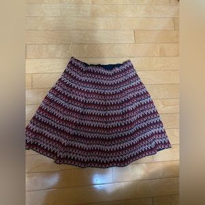 HM Textured Fabric Flare Hi-Waist Elastic Skirt. Sz M